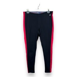 MEDIUM ENERGY ZONE BLACK PINK ACCENT THERMAL PANTS LEGGINGS STRETCH